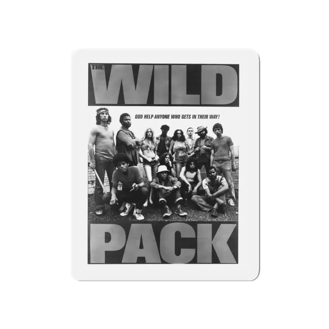 THE WILD PACK 1972 Movie Poster - Refrigerator Magnet 5 Inch Die-Cut - The Sticker Space