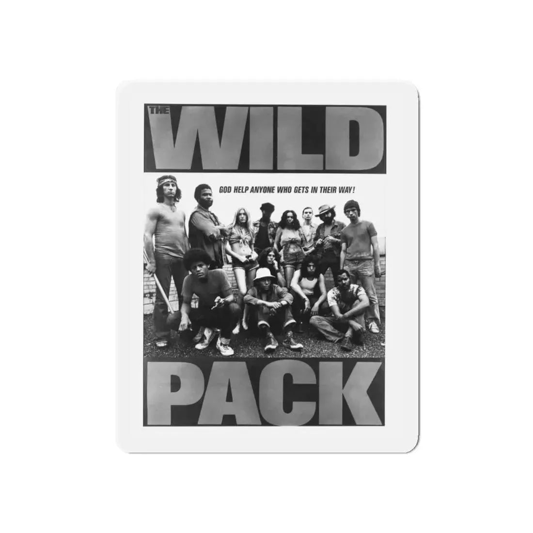 THE WILD PACK 1972 Movie Poster - Refrigerator Magnet 6 Inch Die-Cut - The Sticker Space
