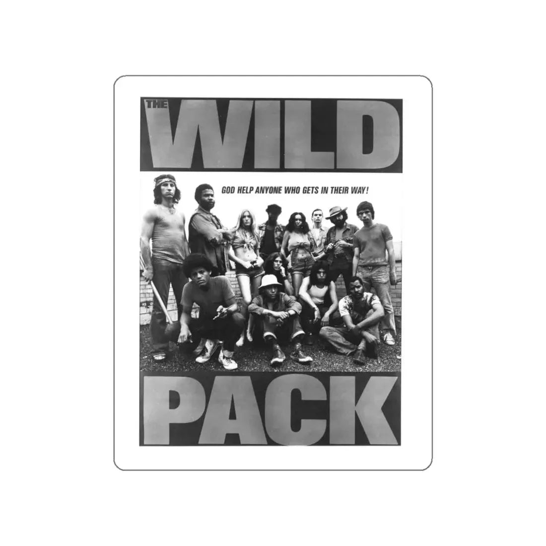 THE WILD PACK 1972 Movie Poster STICKER Vinyl Die-Cut Decal 5 Inch - The Sticker Space