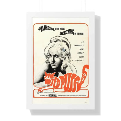 THE WILD PUSSYCAT 1969 - Framed Movie Poster 16″ x 24″ White - The Sticker Space