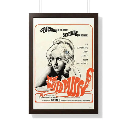 THE WILD PUSSYCAT 1969 - Framed Movie Poster 20" x 30" Walnut - The Sticker Space