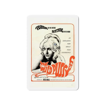 THE WILD PUSSYCAT 1969 Movie Poster - Refrigerator Magnet 4 Inch Die-Cut - The Sticker Space