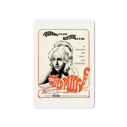 THE WILD PUSSYCAT 1969 Movie Poster - Refrigerator Magnet 5 Inch Die-Cut - The Sticker Space