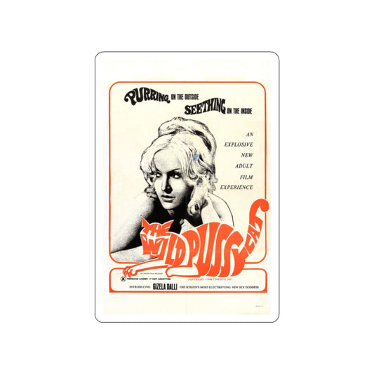 THE WILD PUSSYCAT 1969 Movie Poster STICKER Vinyl Die-Cut Decal-White-The Sticker Space