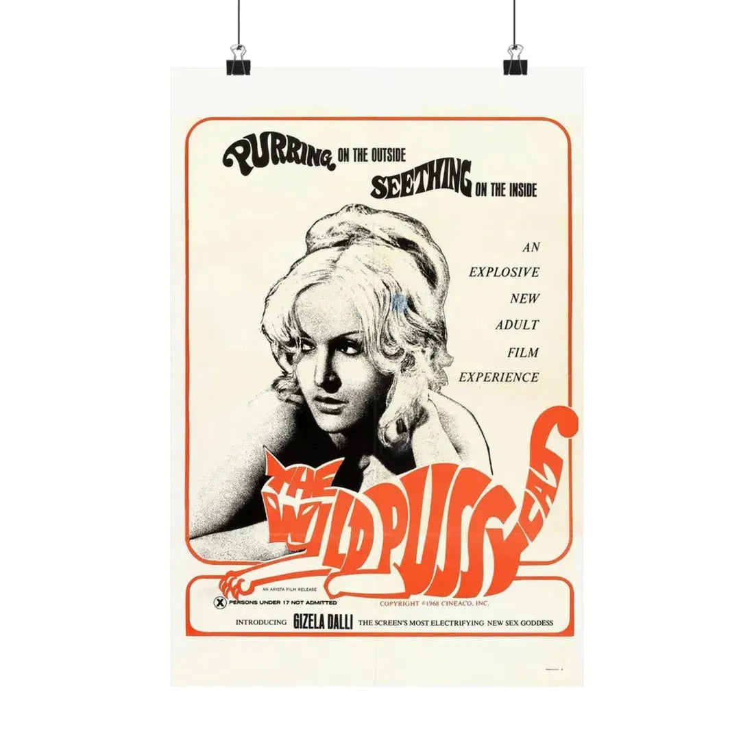 THE WILD PUSSYCAT 1969 - Paper Movie Poster 12″ x 18″ Matte - The Sticker Space