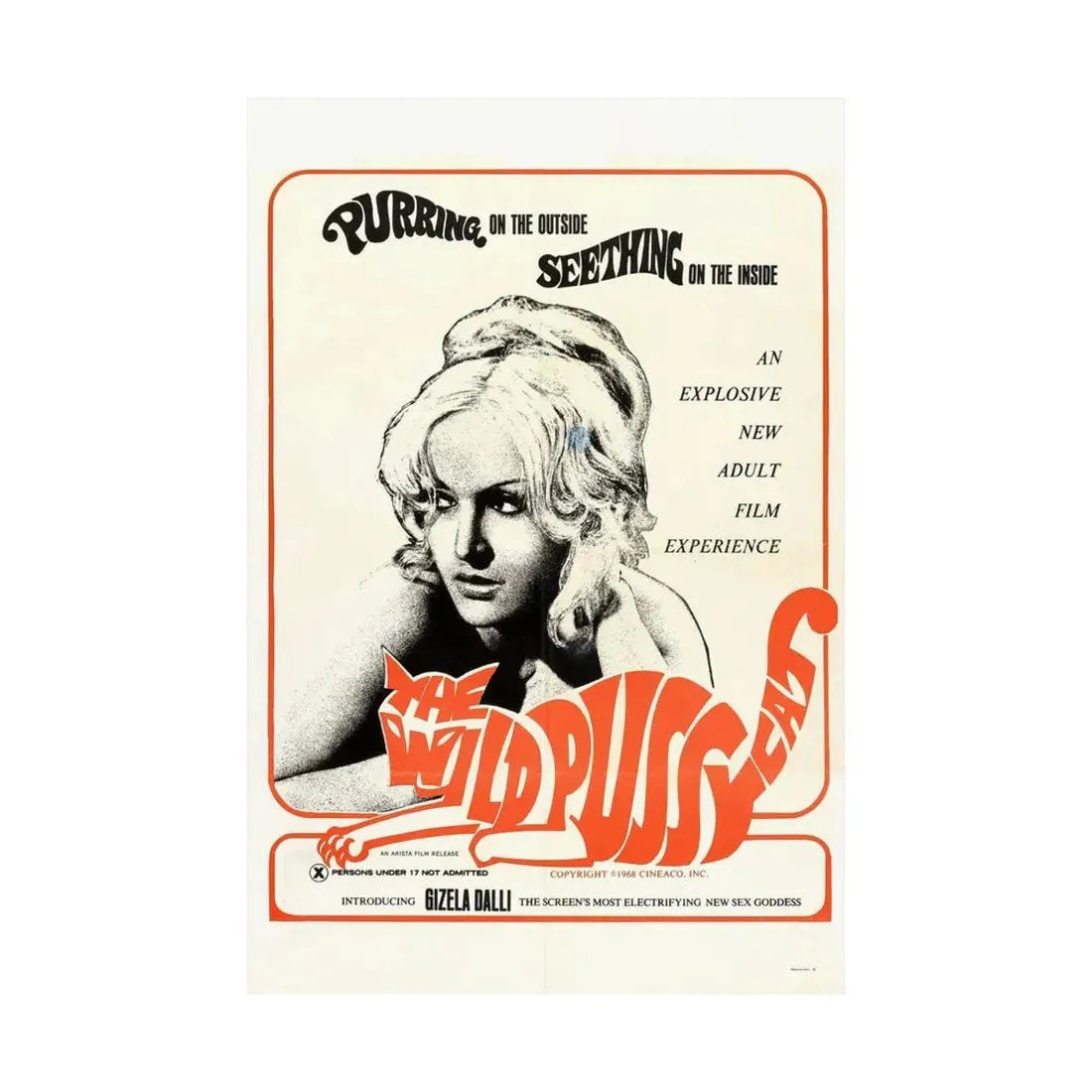 THE WILD PUSSYCAT 1969 - Paper Movie Poster - The Sticker Space