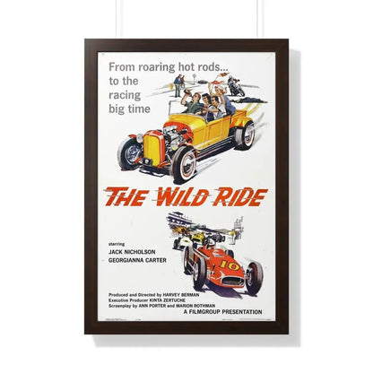 THE WILD RIDE 1960 - Framed Movie Poster 20" x 30" Walnut - The Sticker Space