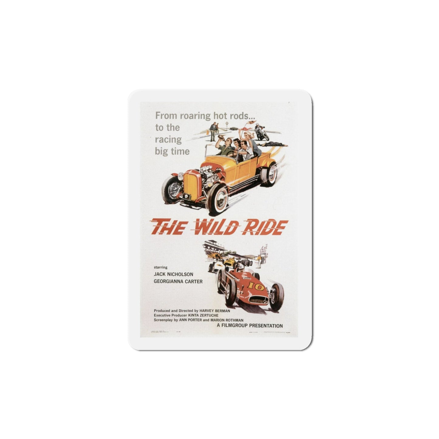 The Wild Ride 1960 Movie Poster Die-Cut Magnet-5 Inch-The Sticker Space