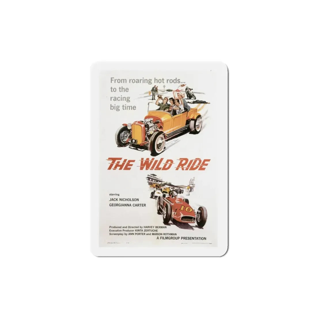 The Wild Ride 1960 Movie Poster Refrigerator Magnet 3 Inch - The Sticker Space