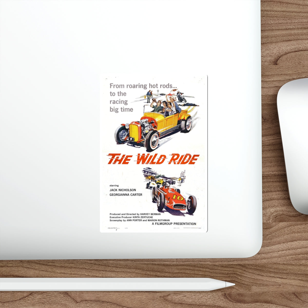 THE WILD RIDE 1960 Movie Poster STICKER Vinyl Die-Cut Decal-The Sticker Space