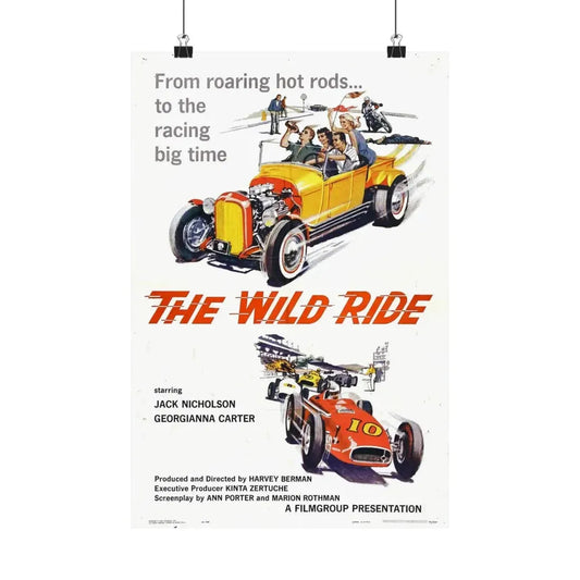 THE WILD RIDE 1960 - Paper Movie Poster 12″ x 18″ Matte - The Sticker Space