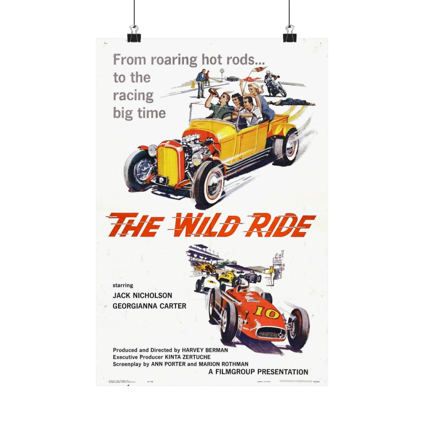 THE WILD RIDE 1960 - Paper Movie Poster-12″ x 18″-The Sticker Space