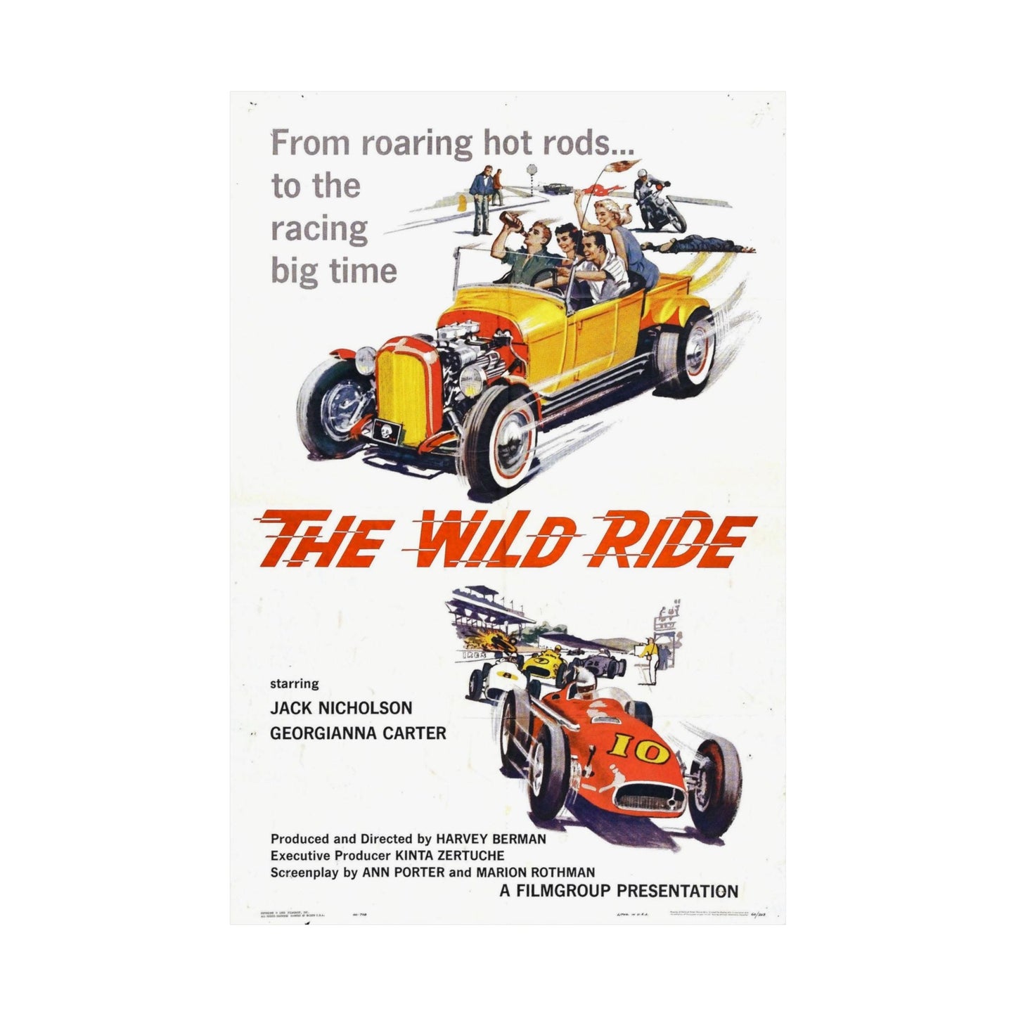 THE WILD RIDE 1960 - Paper Movie Poster-The Sticker Space