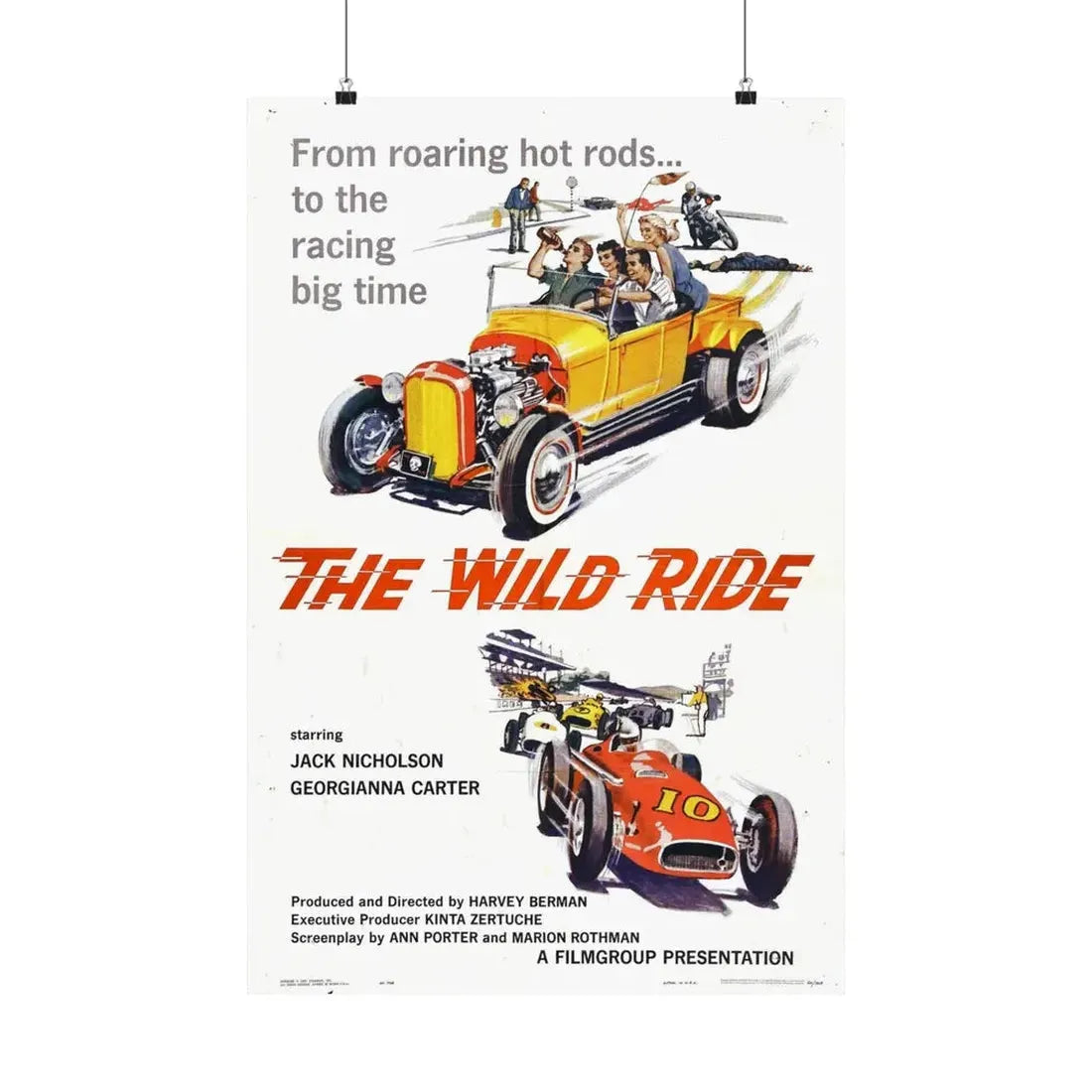 THE WILD RIDE 1960 - Paper Movie Poster 20″ x 30″ Matte - The Sticker Space