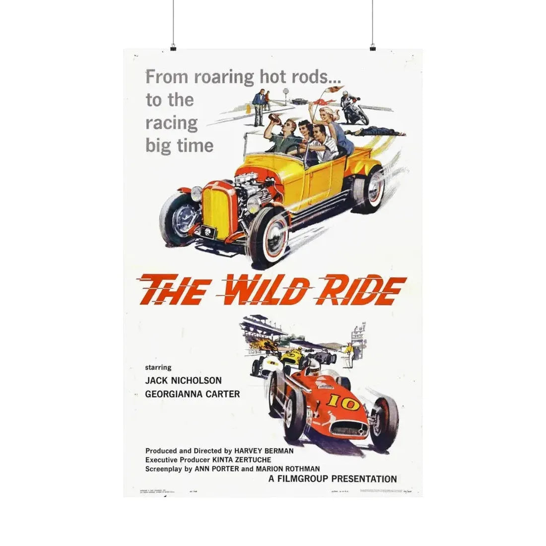 THE WILD RIDE 1960 - Paper Movie Poster 36" x 54" Matte - The Sticker Space