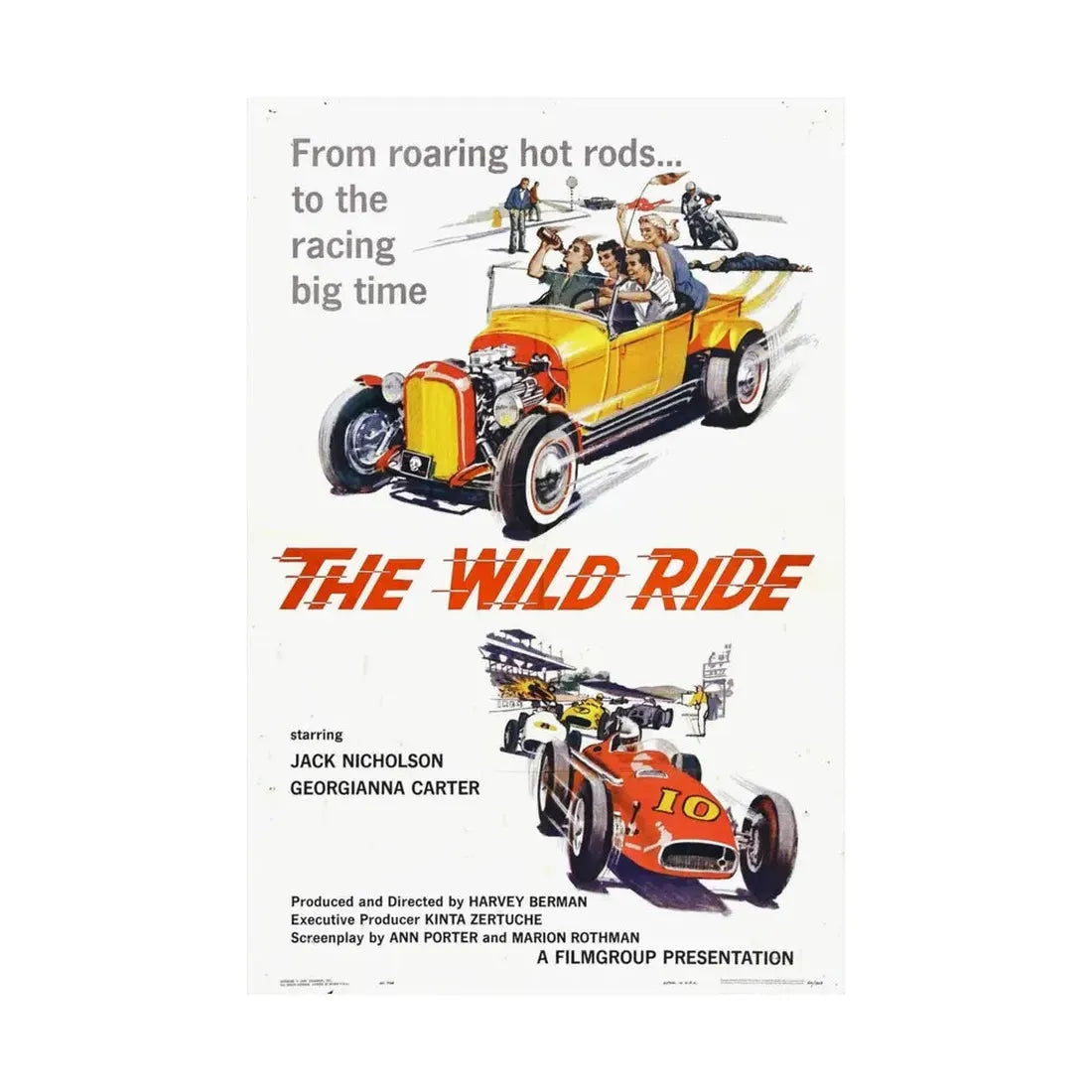 THE WILD RIDE 1960 - Paper Movie Poster - The Sticker Space