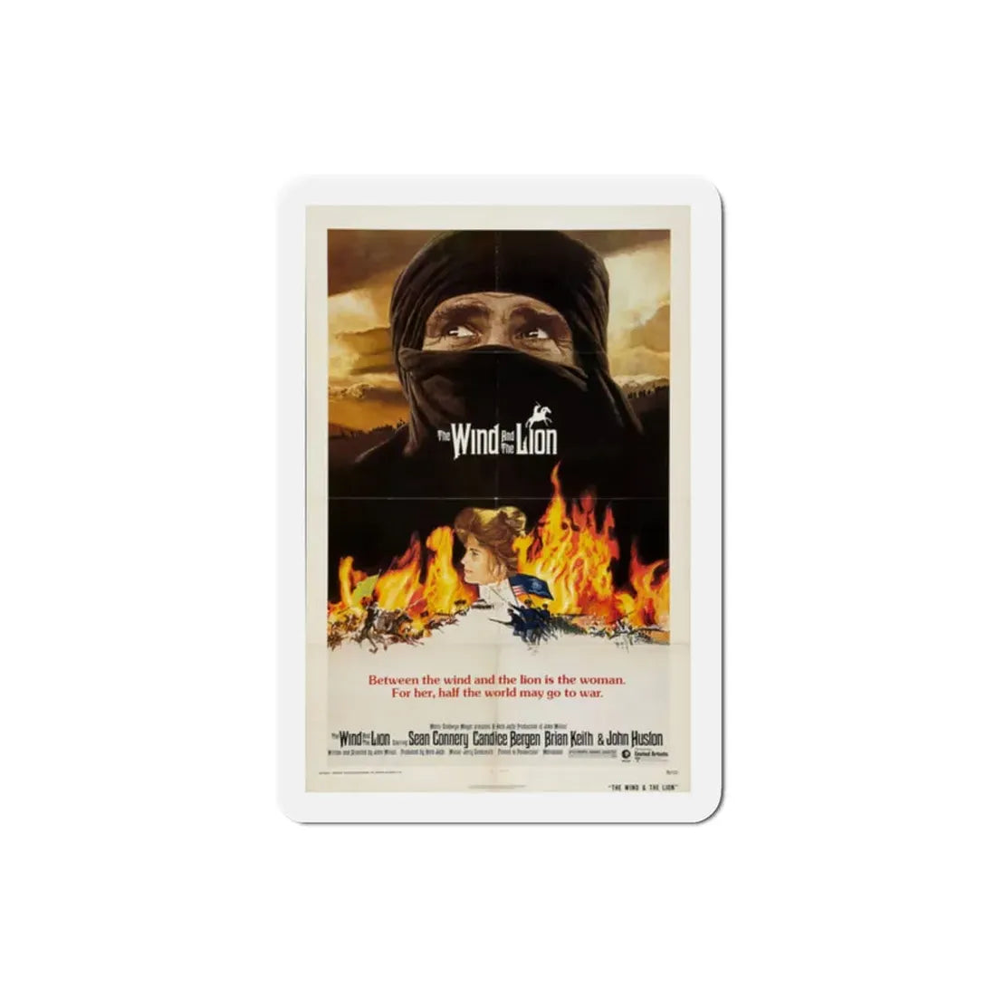 The Wind and the Lion 1975 Movie Poster Refrigerator Magnet 2 Inch - The Sticker Space