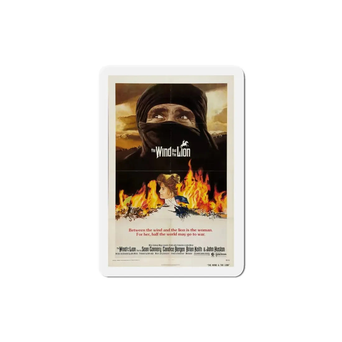 The Wind and the Lion 1975 Movie Poster Refrigerator Magnet 3 Inch - The Sticker Space