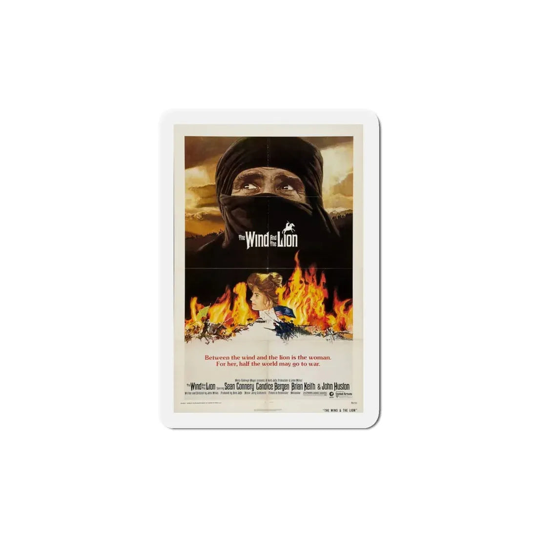 The Wind and the Lion 1975 Movie Poster Refrigerator Magnet 5 Inch - The Sticker Space