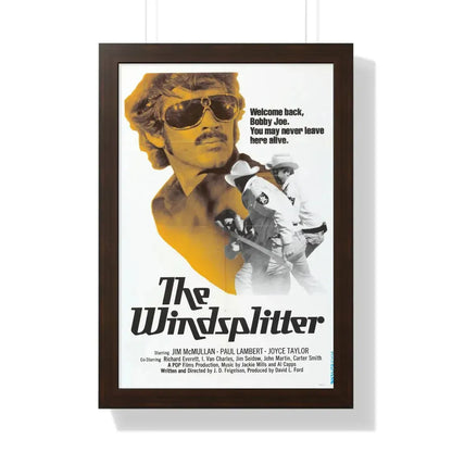 THE WINDSPLITTER 1971 - Framed Movie Poster 16″ x 24″ Walnut - The Sticker Space