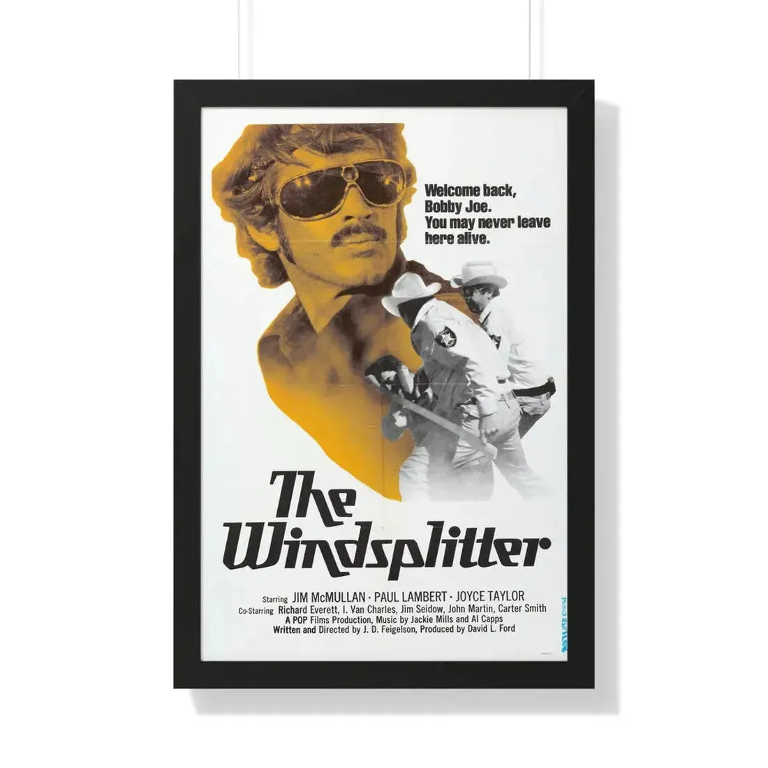 THE WINDSPLITTER 1971 - Framed Movie Poster 20" x 30" Black - The Sticker Space