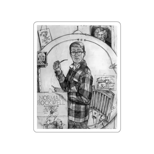 The Winner (Holy Cow!), The Saturday Evening Post preliminary cover, March-April 1973 (Magazine Illustration) STICKER Vinyl Die-Cut Decal White Die-Cut 2 Inch - The Sticker Space