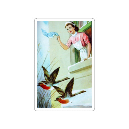 The Wise Robin by Noel Barr (2). Ladybird, 1952 (Magazine Illustration) STICKER Vinyl Die-Cut Decal-White-The Sticker Space