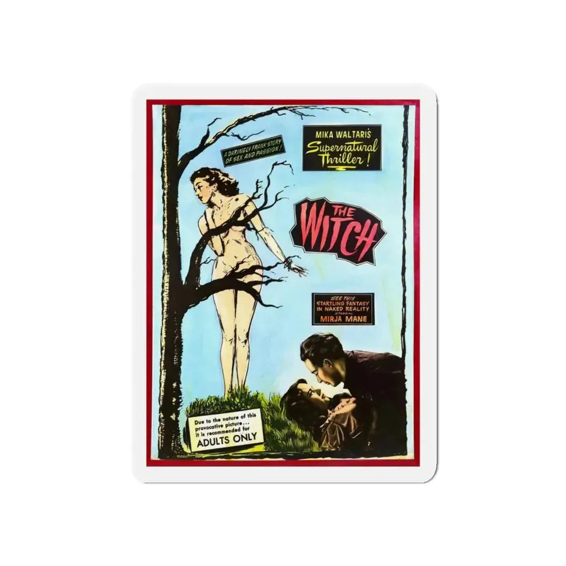 THE WITCH 1952 Movie Poster - Refrigerator Magnet 5 Inch Die-Cut - The Sticker Space