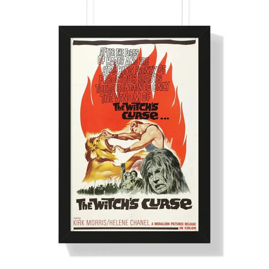 THE WITCH'S CURSE 1962 - Framed Movie Poster 16″ x 24″ Black - The Sticker Space
