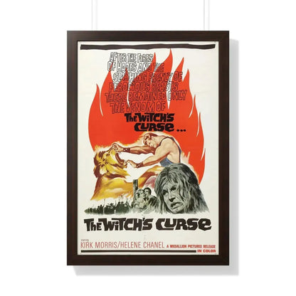 THE WITCH'S CURSE 1962 - Framed Movie Poster 20" x 30" Walnut - The Sticker Space