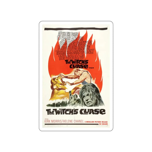 THE WITCH'S CURSE 1962 Movie Poster STICKER Vinyl Die-Cut Decal 2 Inch - The Sticker Space