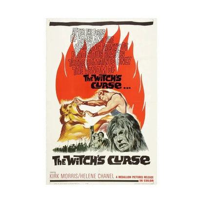 THE WITCH'S CURSE 1962 - Paper Movie Poster - The Sticker Space