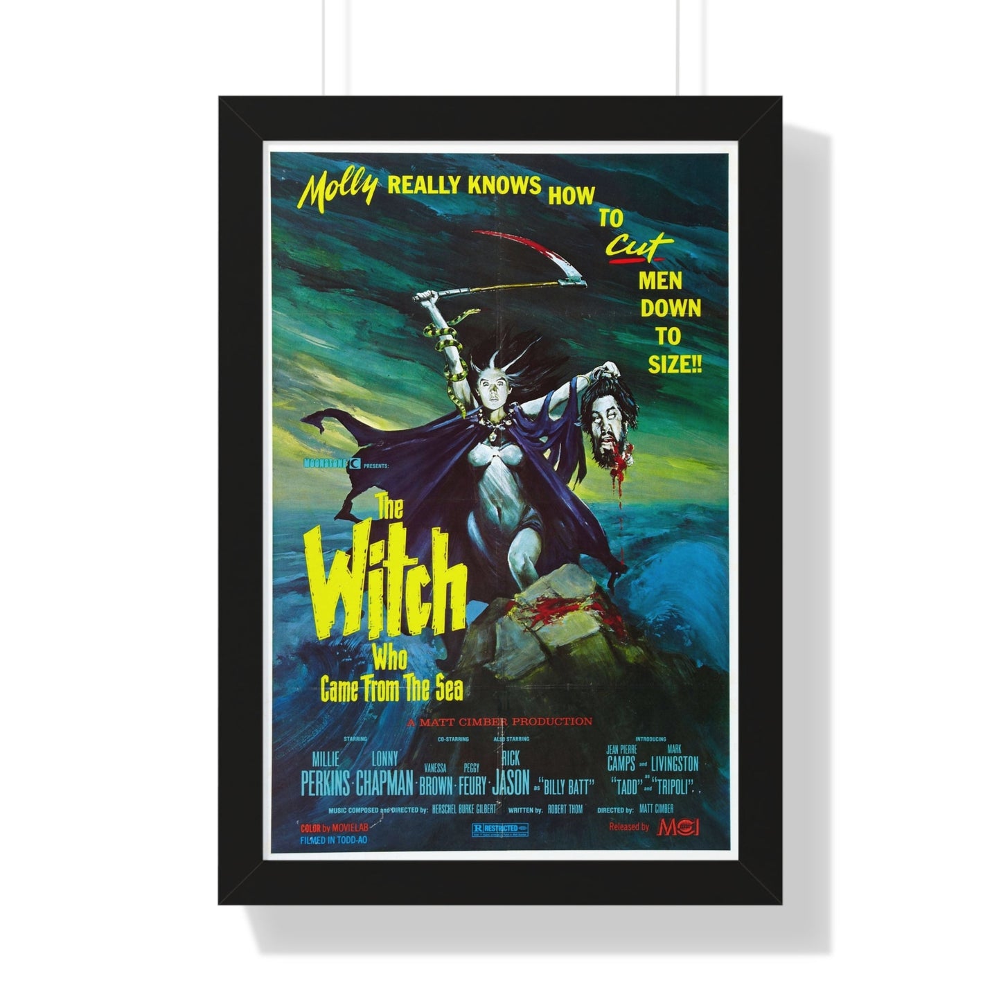 THE WITCH WHO CAME FROM THE SEA 1976 - Framed Movie Poster-16″ x 24″-The Sticker Space