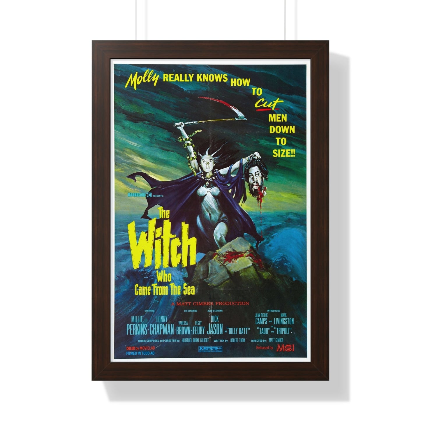 THE WITCH WHO CAME FROM THE SEA 1976 - Framed Movie Poster-16″ x 24″-The Sticker Space