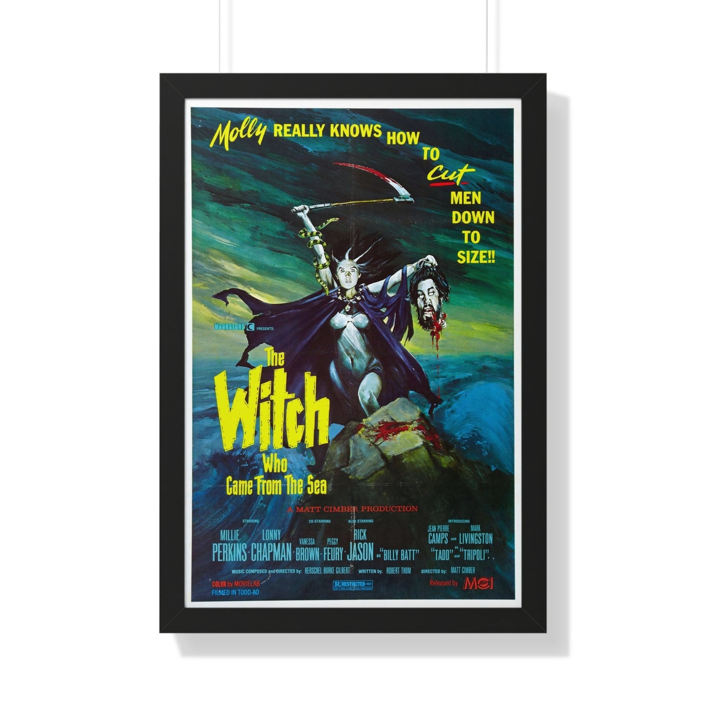 THE WITCH WHO CAME FROM THE SEA 1976 - Framed Movie Poster-20" x 30"-The Sticker Space