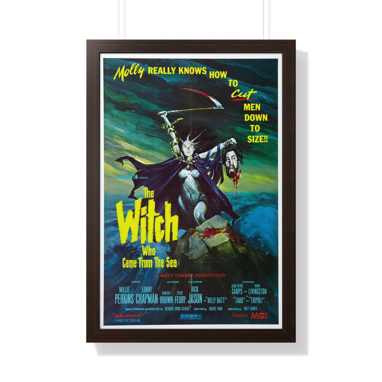 THE WITCH WHO CAME FROM THE SEA 1976 - Framed Movie Poster-20" x 30"-The Sticker Space