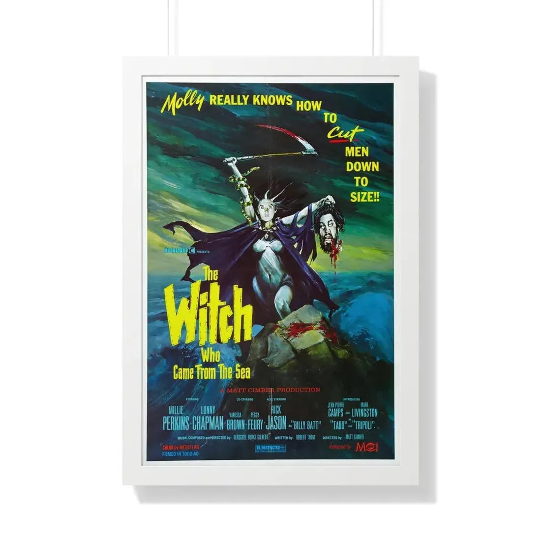 THE WITCH WHO CAME FROM THE SEA 1976 - Framed Movie Poster 20" x 30" White - The Sticker Space