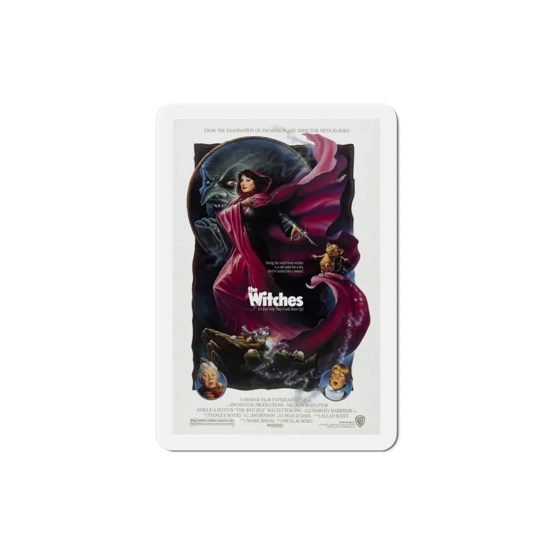 The Witches 1990 Movie Poster Refrigerator Magnet 3 Inch - The Sticker Space