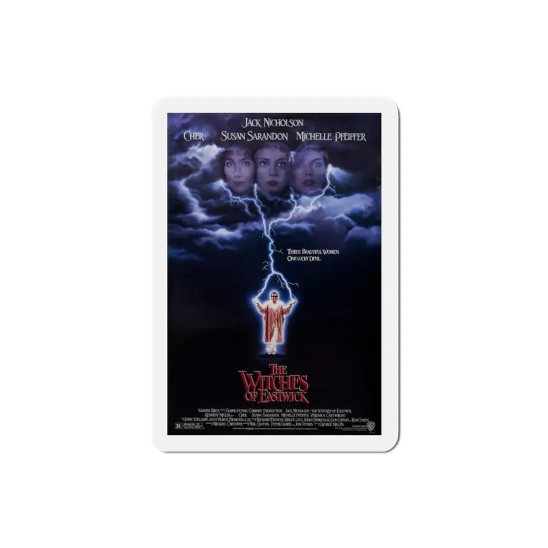The Witches of Eastwick 1987 Movie Poster Refrigerator Magnet 2 Inch - The Sticker Space