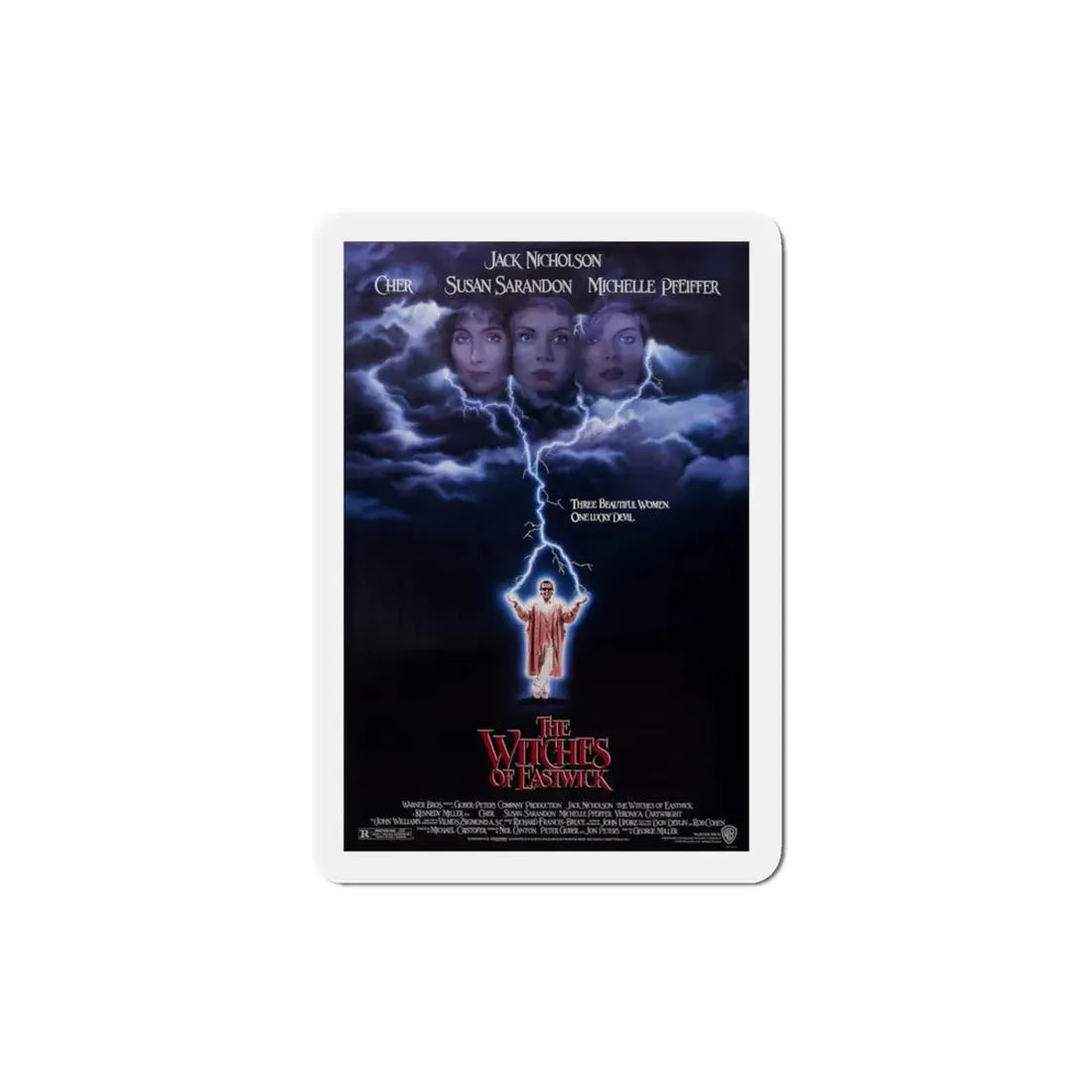 The Witches of Eastwick 1987 Movie Poster Refrigerator Magnet 3 Inch - The Sticker Space