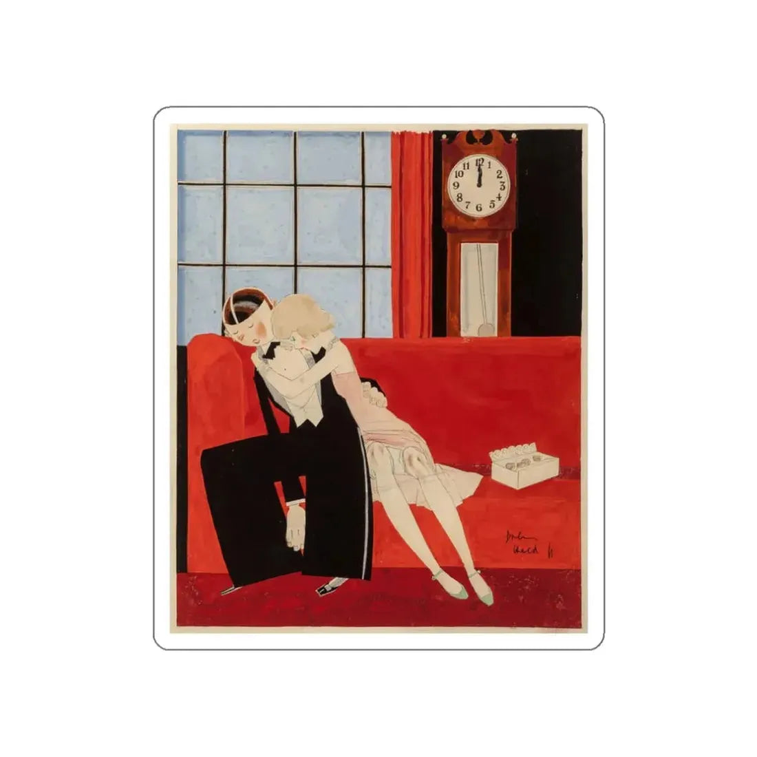 The Witching Hour (Magazine Illustration) STICKER Vinyl Die-Cut Decal White Die-Cut 3 Inch - The Sticker Space