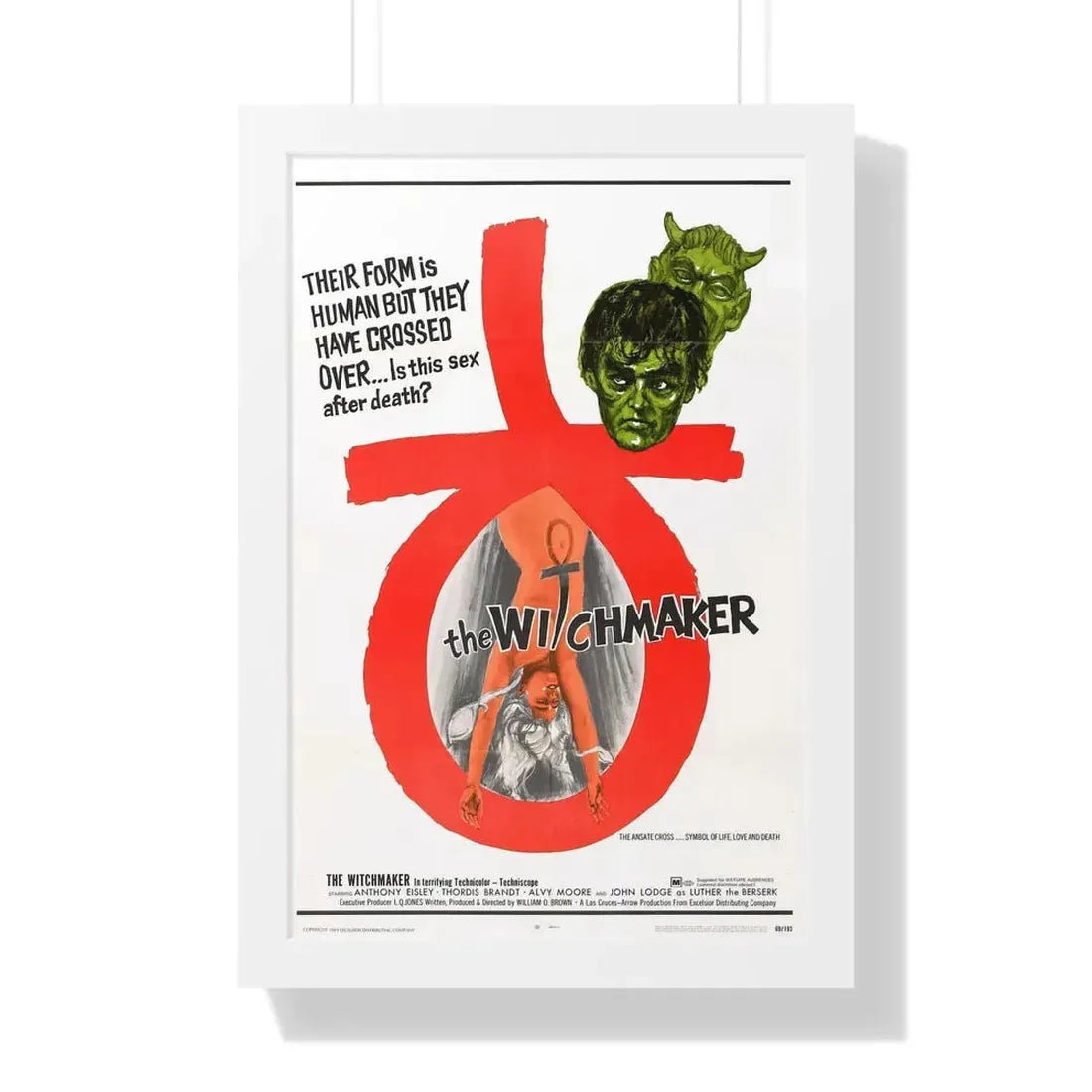 THE WITCHMAKER 1969 - Framed Movie Poster 16″ x 24″ White - The Sticker Space