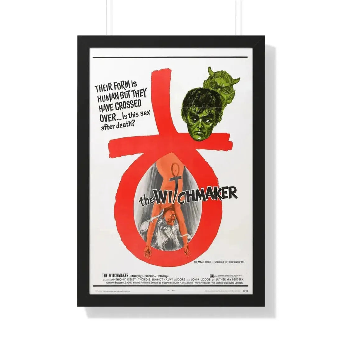 THE WITCHMAKER 1969 - Framed Movie Poster 20" x 30" Black - The Sticker Space