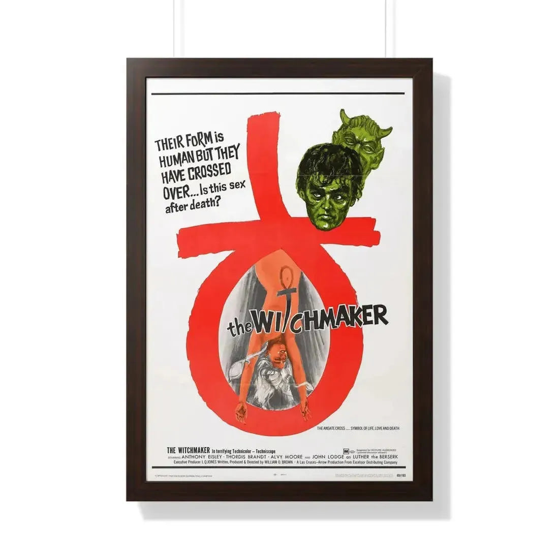 THE WITCHMAKER 1969 - Framed Movie Poster 20" x 30" Walnut - The Sticker Space