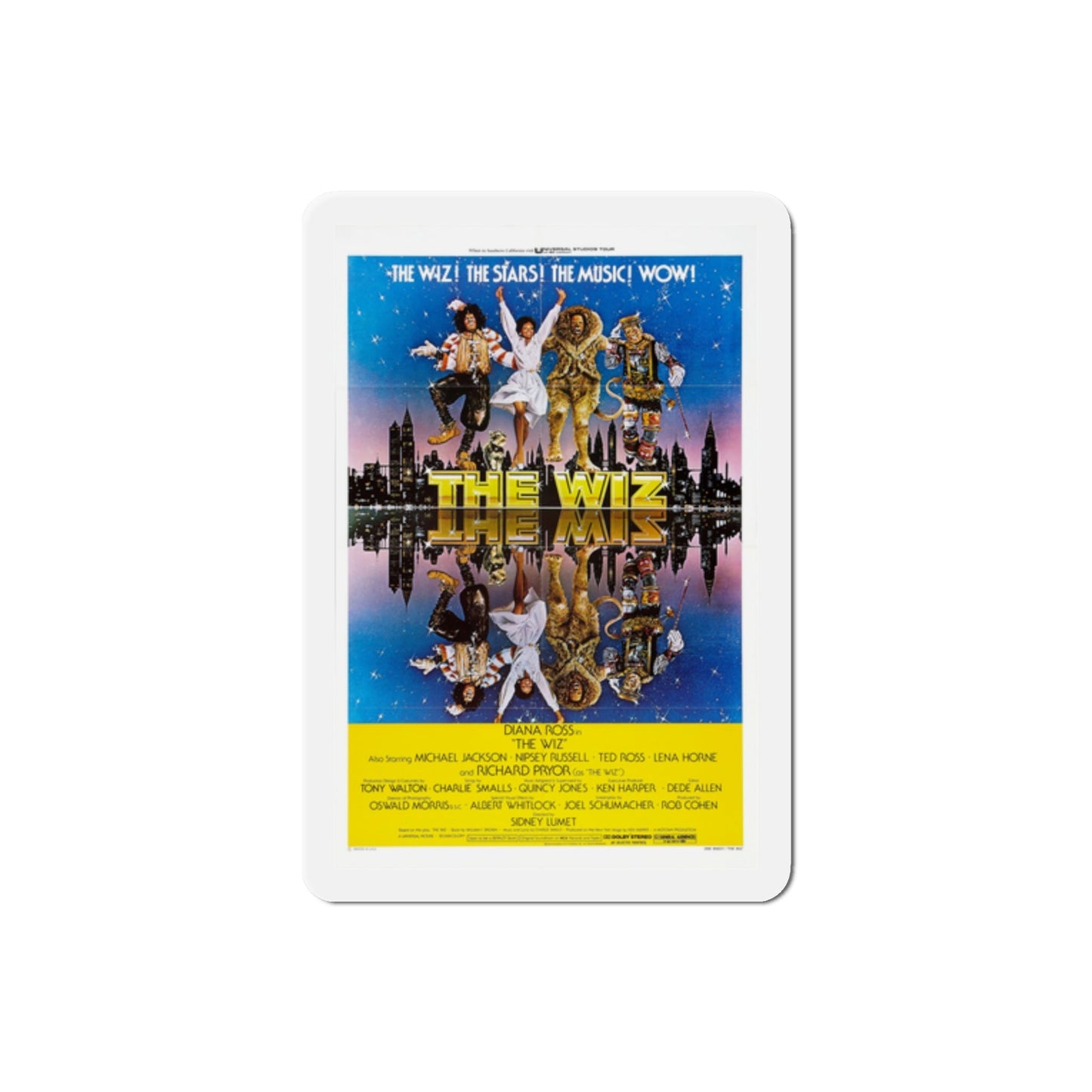 The Wiz 1978 Movie Poster Die-Cut Magnet-2" x 2"-The Sticker Space