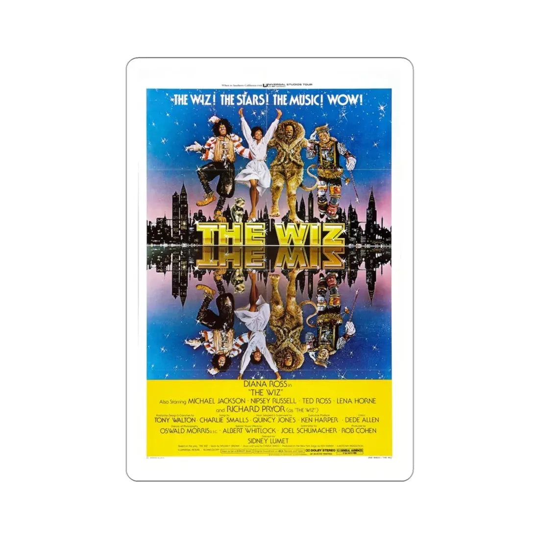 The Wiz 1978 Movie Poster STICKER Vinyl Die-Cut Decal 3 Inch - The Sticker Space