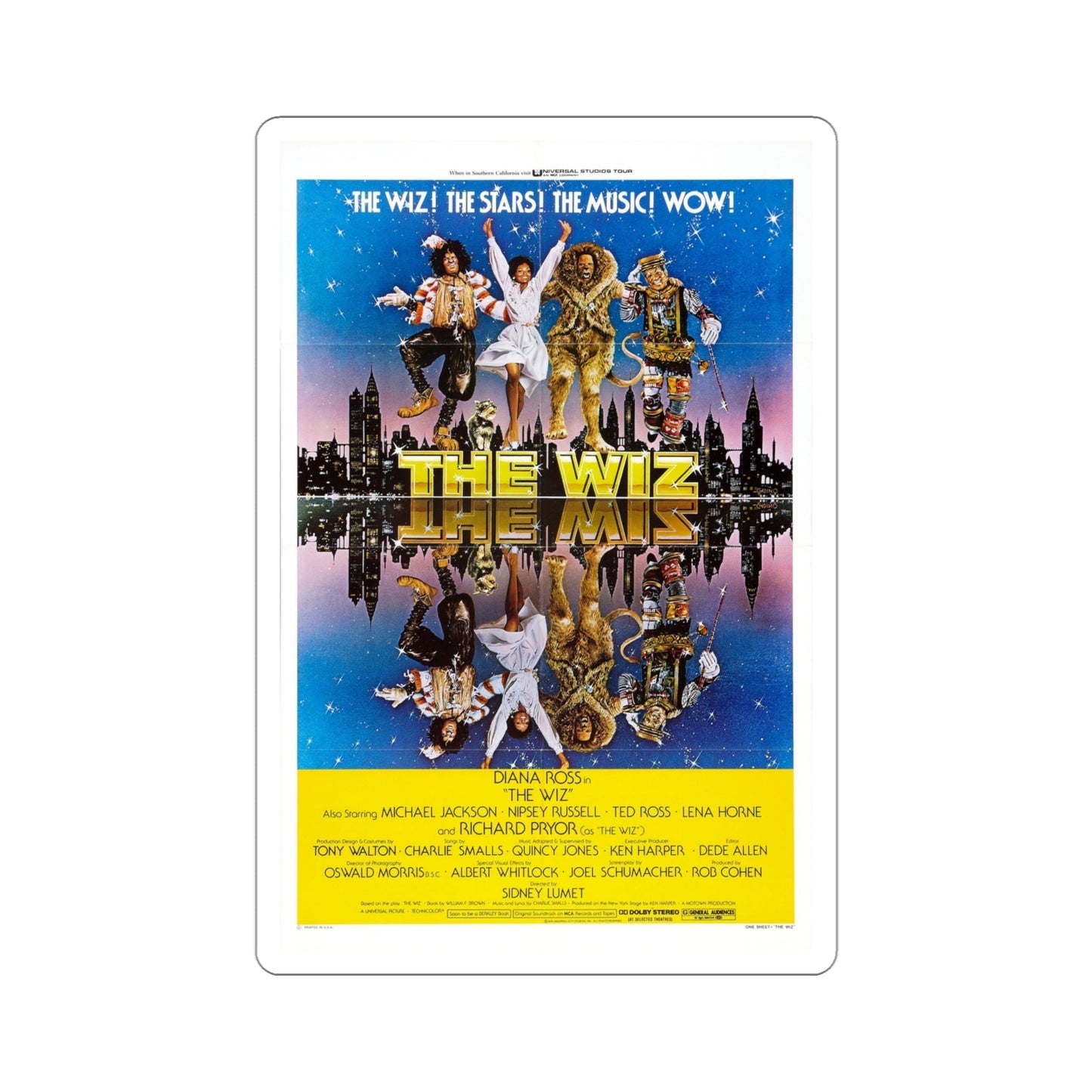 The Wiz 1978 Movie Poster STICKER Vinyl Die-Cut Decal-4 Inch-The Sticker Space