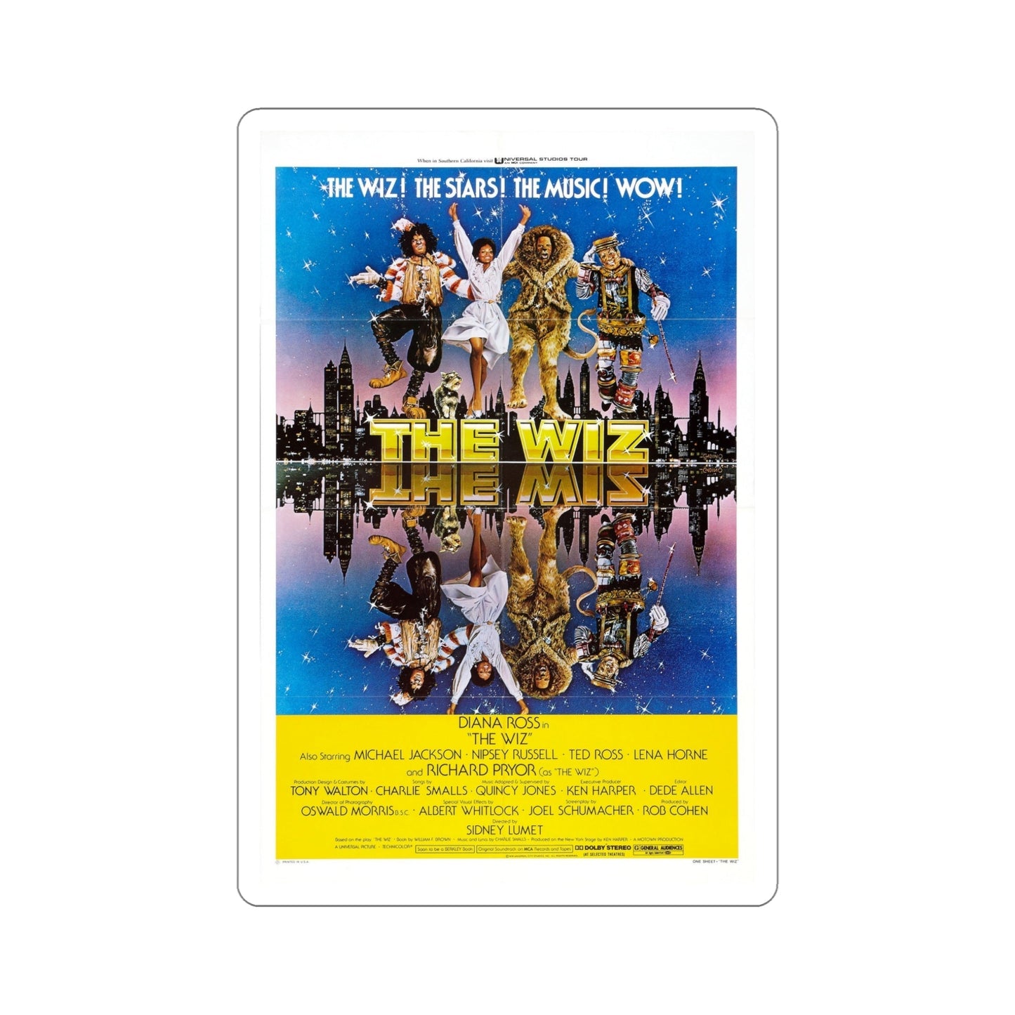 The Wiz 1978 Movie Poster STICKER Vinyl Die-Cut Decal-5 Inch-The Sticker Space