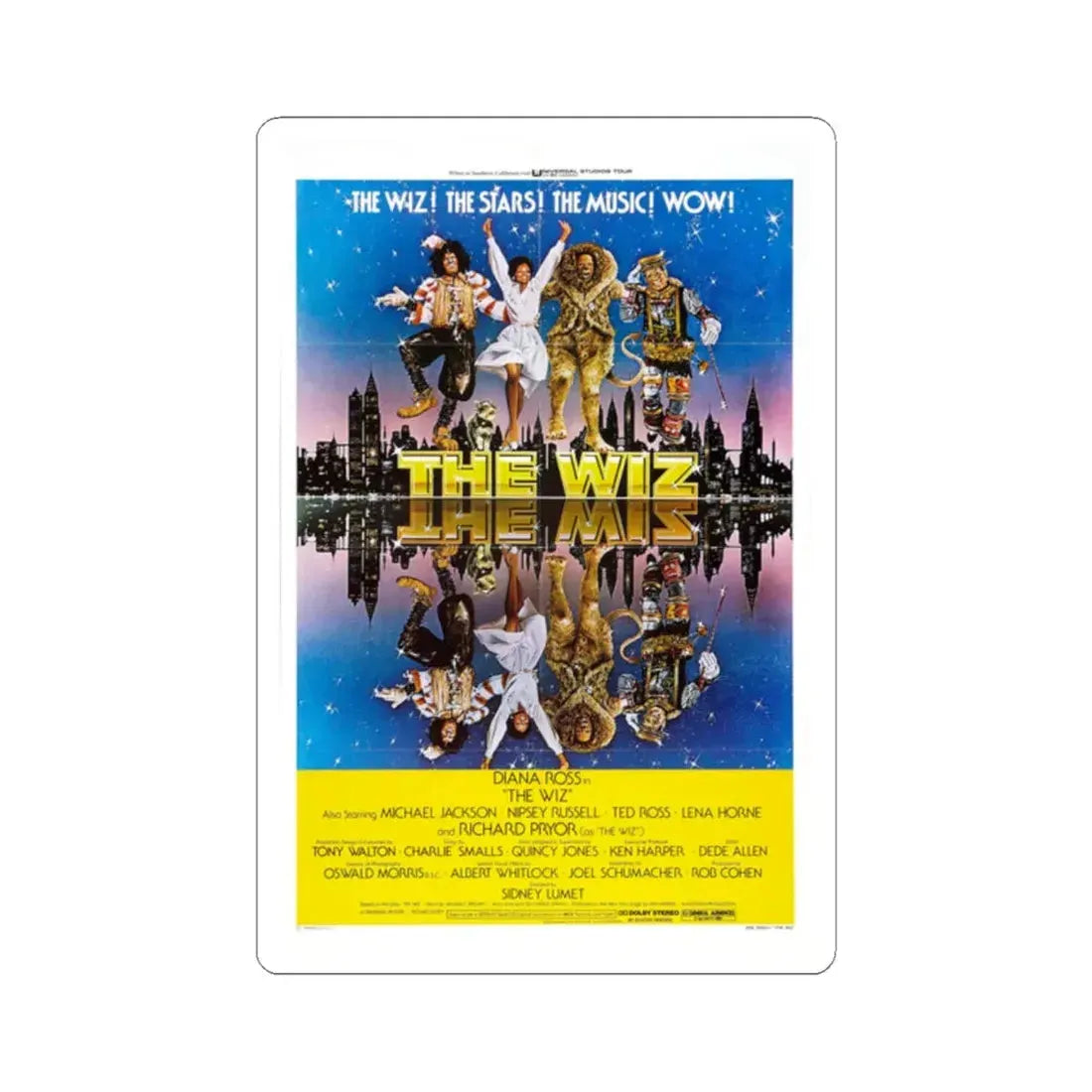 The Wiz 1978 Movie Poster - STICKER Vinyl Kiss-Cut Decal 2 Inch White - The Sticker Space