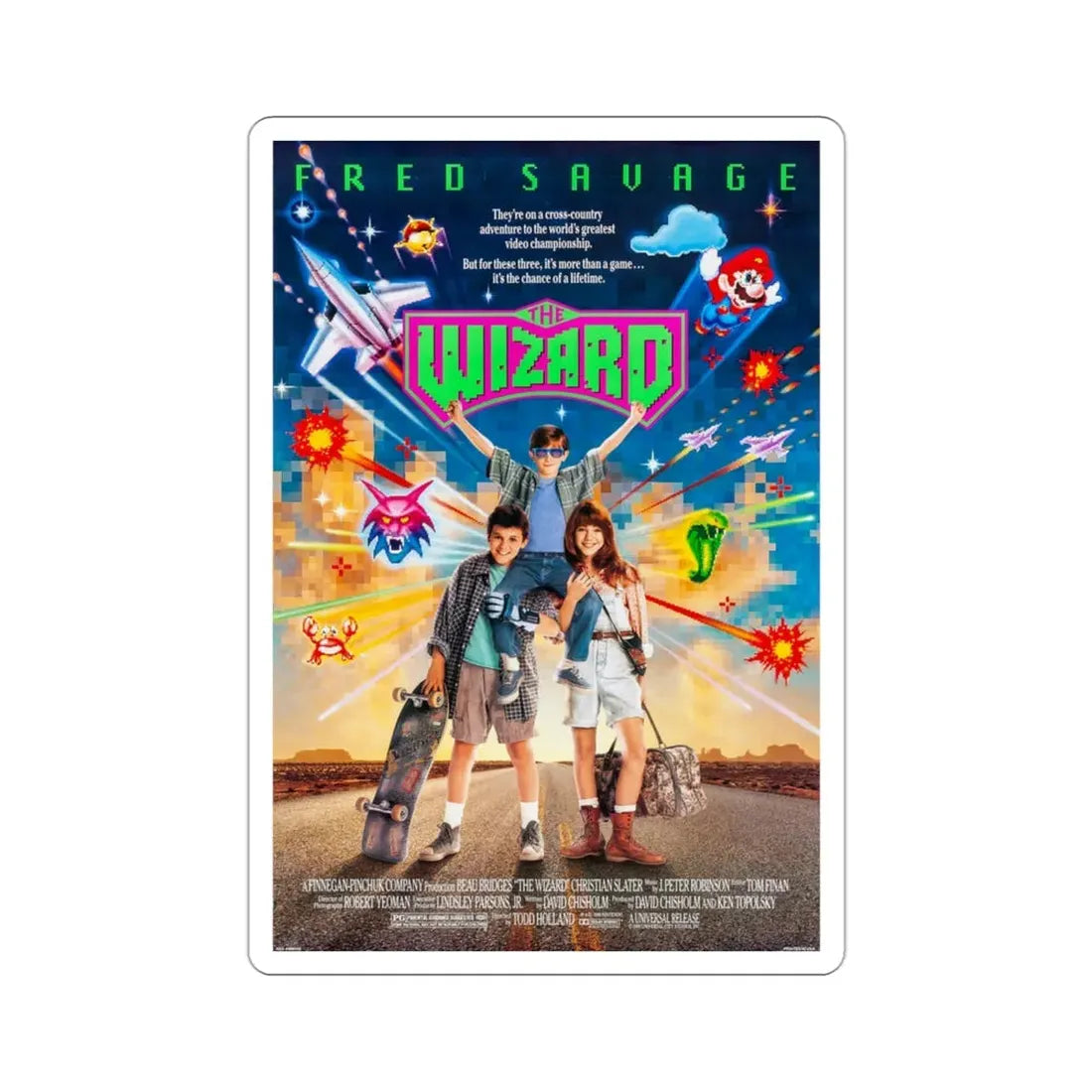 The Wizard 1989 Movie Poster STICKER Vinyl Die-Cut Decal 3 Inch - The Sticker Space